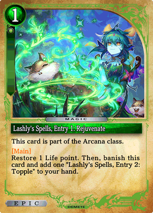 Lashly's Spells, Entry 1: Rejuvenate