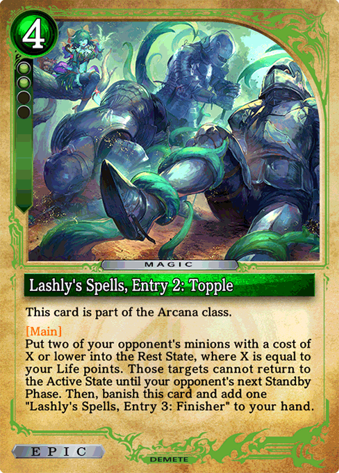Lashly's Spells, Entry 2: Topple