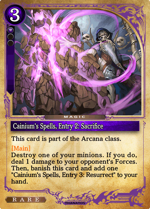 Cainium's Spells, Entry 2: Sacrifice