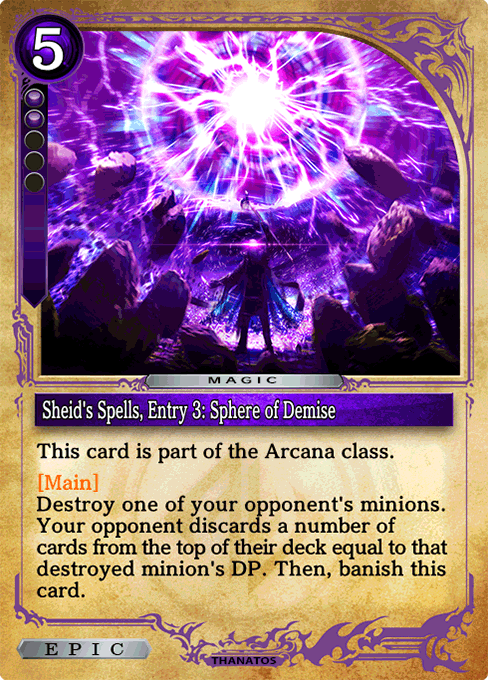 Sheid's Spells, Entry 3: Sphere of Demise