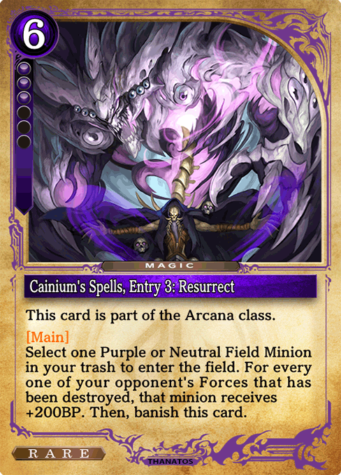 Cainium's Spells, Entry 3: Resurrect