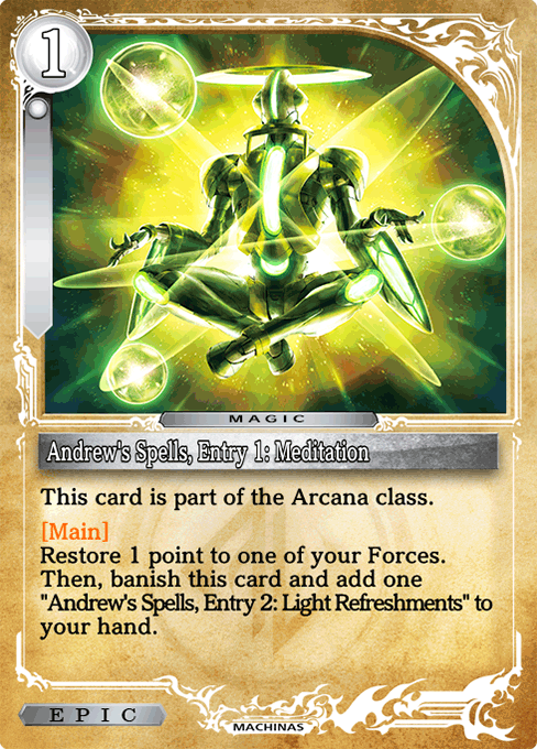 Andrew's Spells, Entry 1: Meditation